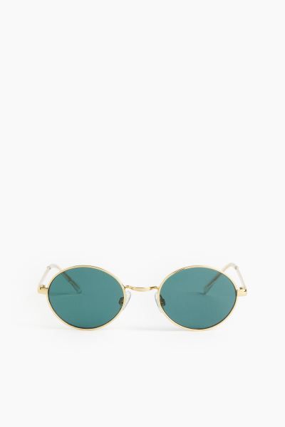 Oval sunglasses - Gold-coloured/Black - Ladies | H&M GB | H&M (UK, MY, IN, SG, PH, TW, HK)