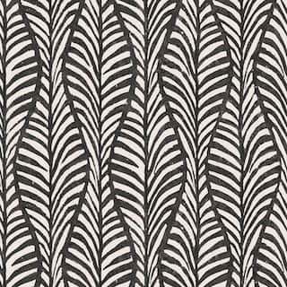 Black Jade Block Print Leaves Vinyl Peel and Stick Wallpaper Roll (Covers 28 sq. ft.) | The Home Depot