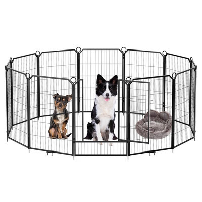 Dog Playpen Portable 12 Panels 40" Height Adjustable with Gate, for Medium and Large Dogs, Easy to Store, Customizable Layout for Indoor, RV Camping | Target