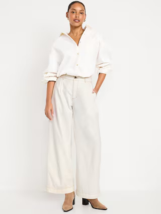 High-Waisted Taylor Trouser Wide-Leg Pants | Old Navy (US)