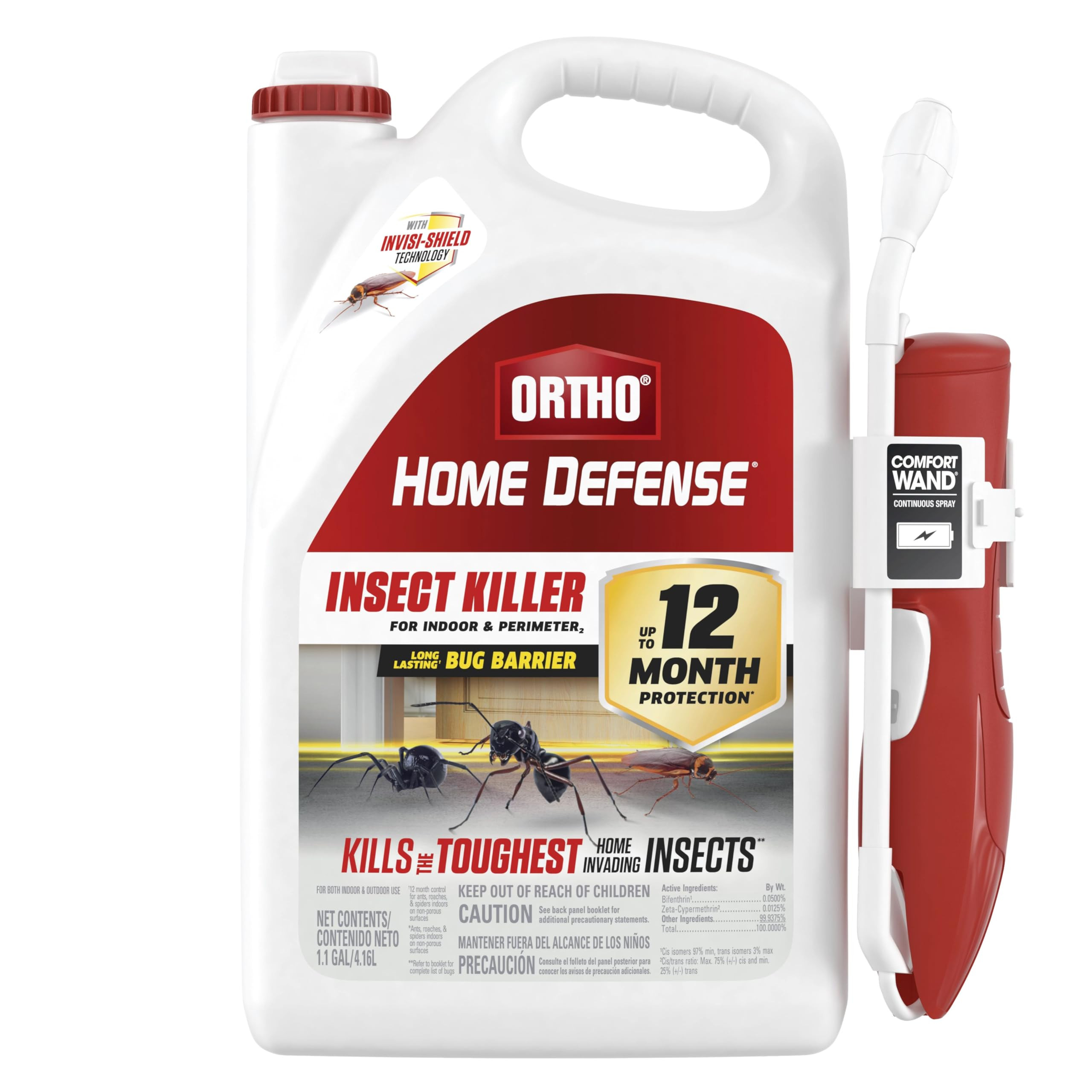 Ortho Home Defense Insect Killer for Indoor & Perimeter2 with Comfort Wand, Controls Ants, Roache... | Amazon (US)