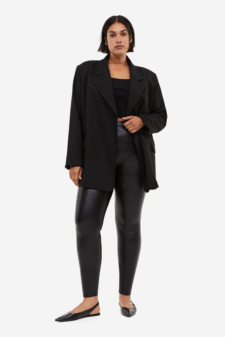 Coated Leggings - Black - Ladies | H&M US | H&M (US)