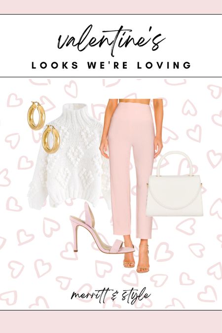 Pink pants, Valentine’s Day, outfit heart Sweater, white heart, Sweater 

#LTKstyletip #LTKsalealert #LTKunder50