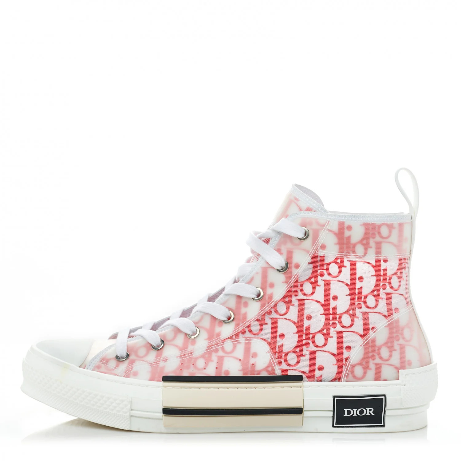 CHRISTIAN DIOR Canvas Oblique Mens B23 High Top Sneakers 43 Red White | FASHIONPHILE (US)