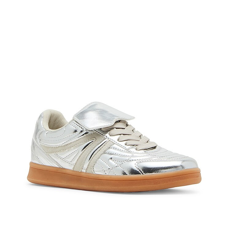 Steve Madden Madrid Sneaker | Women's | Silver Metallic | Size 5.5 | Sneakers | DSW