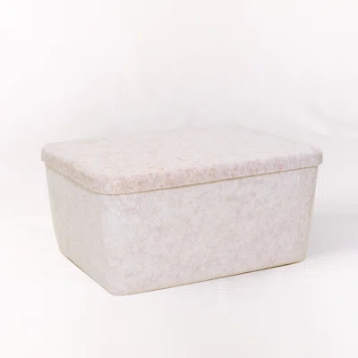 Sculpted Felt Storage Bin - Wide with Lid | Joss & Main