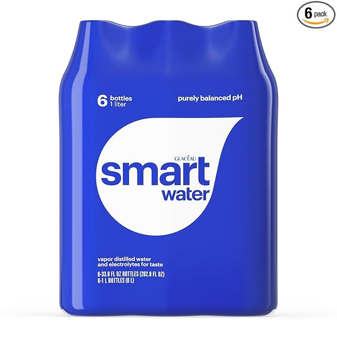 Smartwater Packaged Drinking Water, 33.8 Fl Oz (pack of 6) | Amazon (US)