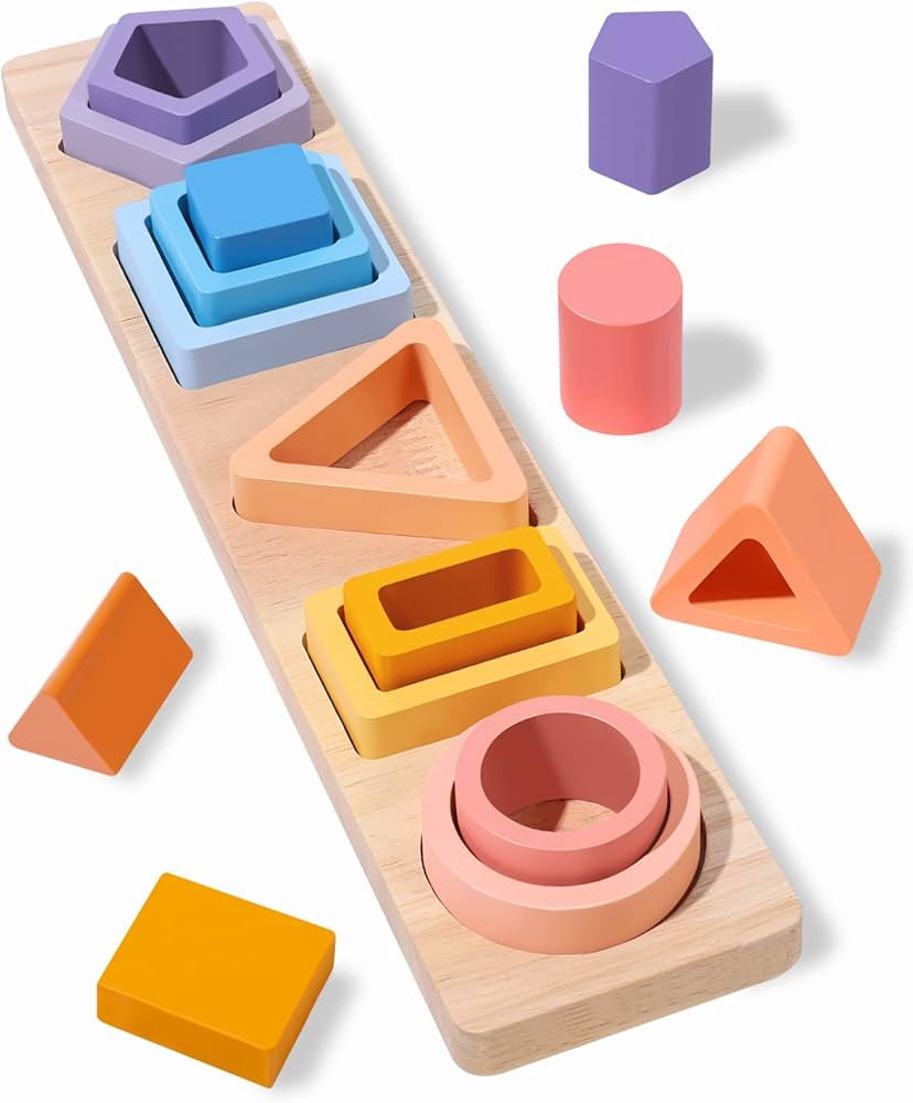 WTUST Montessori Toys for 1 2 3 Years Old Boys Girls,Toddler Learning Educational Wooden Sorting ... | Amazon (US)