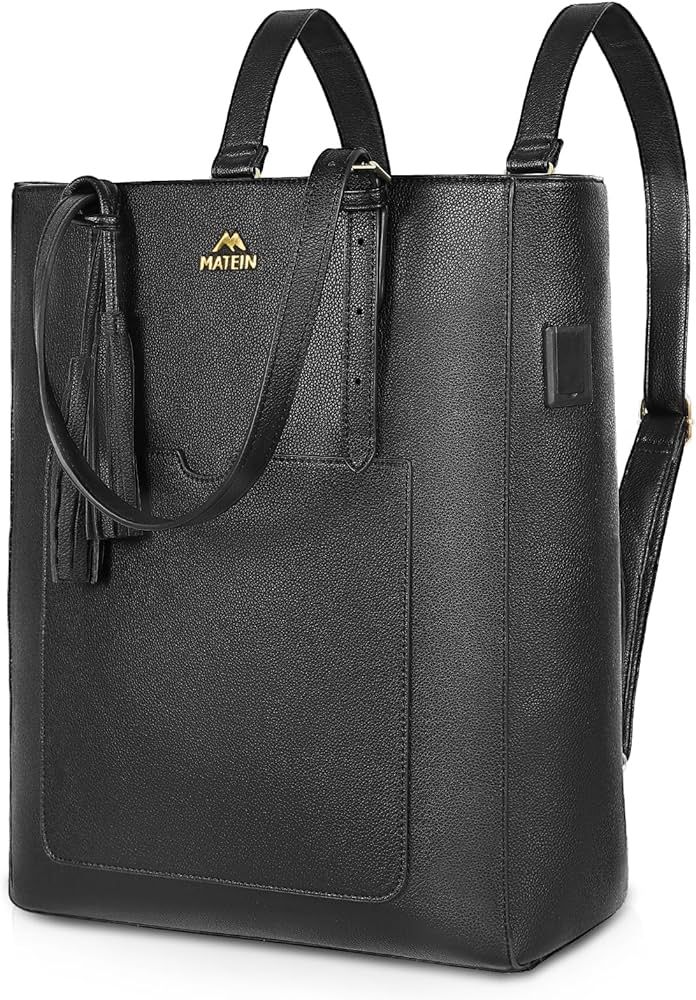 MATEIN Laptop Backpack for Women, 15.6 Inch Waterproof Convertible Backpack Tote with USB Port & ... | Amazon (US)
