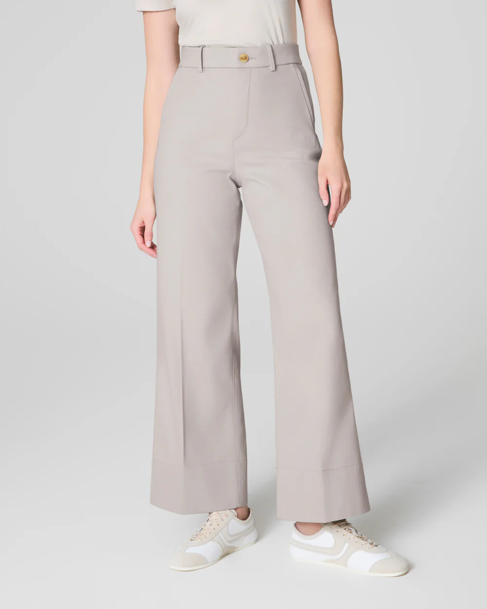 Stretch Twill Cropped Wide Leg Pant | SPANX | Spanx