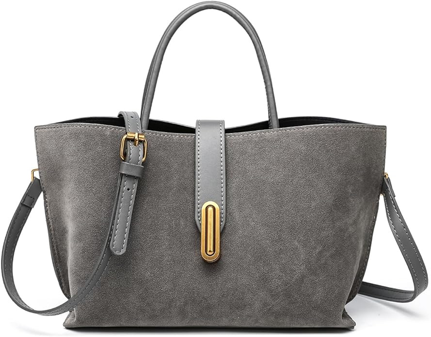 Chic PU Crossbody tote bags for women - Lock Clasp shoulder handbag for Work and Daily Use, Versa... | Amazon (US)