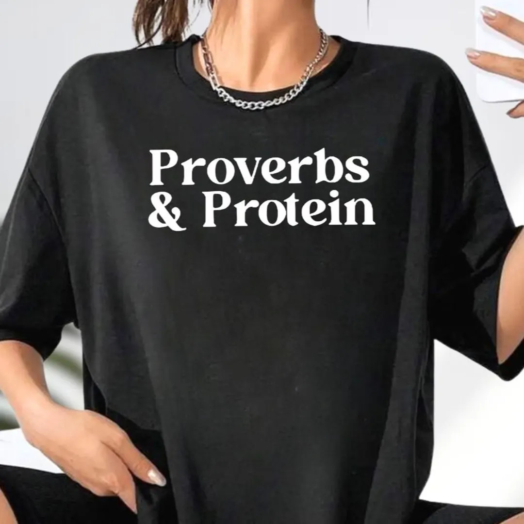 Proverbs & Protein T-shirt, Christian Faith Workout Tee - Etsy | Etsy (US)
