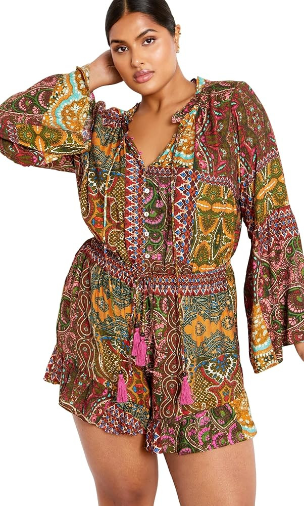 City Chic Erica Print Playsuit | Amazon (US)