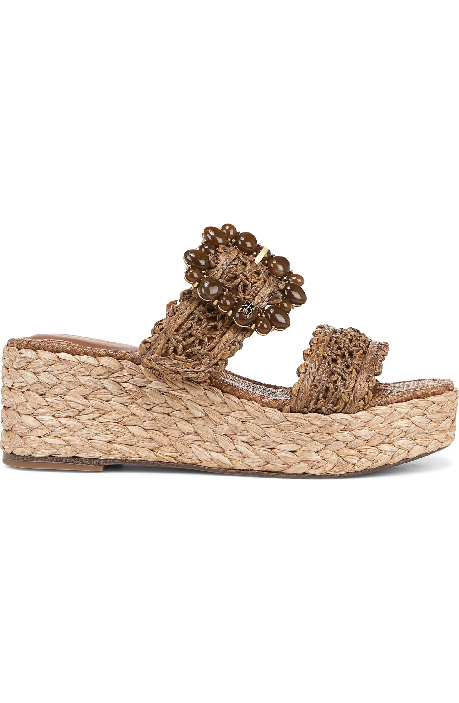 Cadance Espdarille Platform Wedge Slide Sandal (Women) | Nordstrom