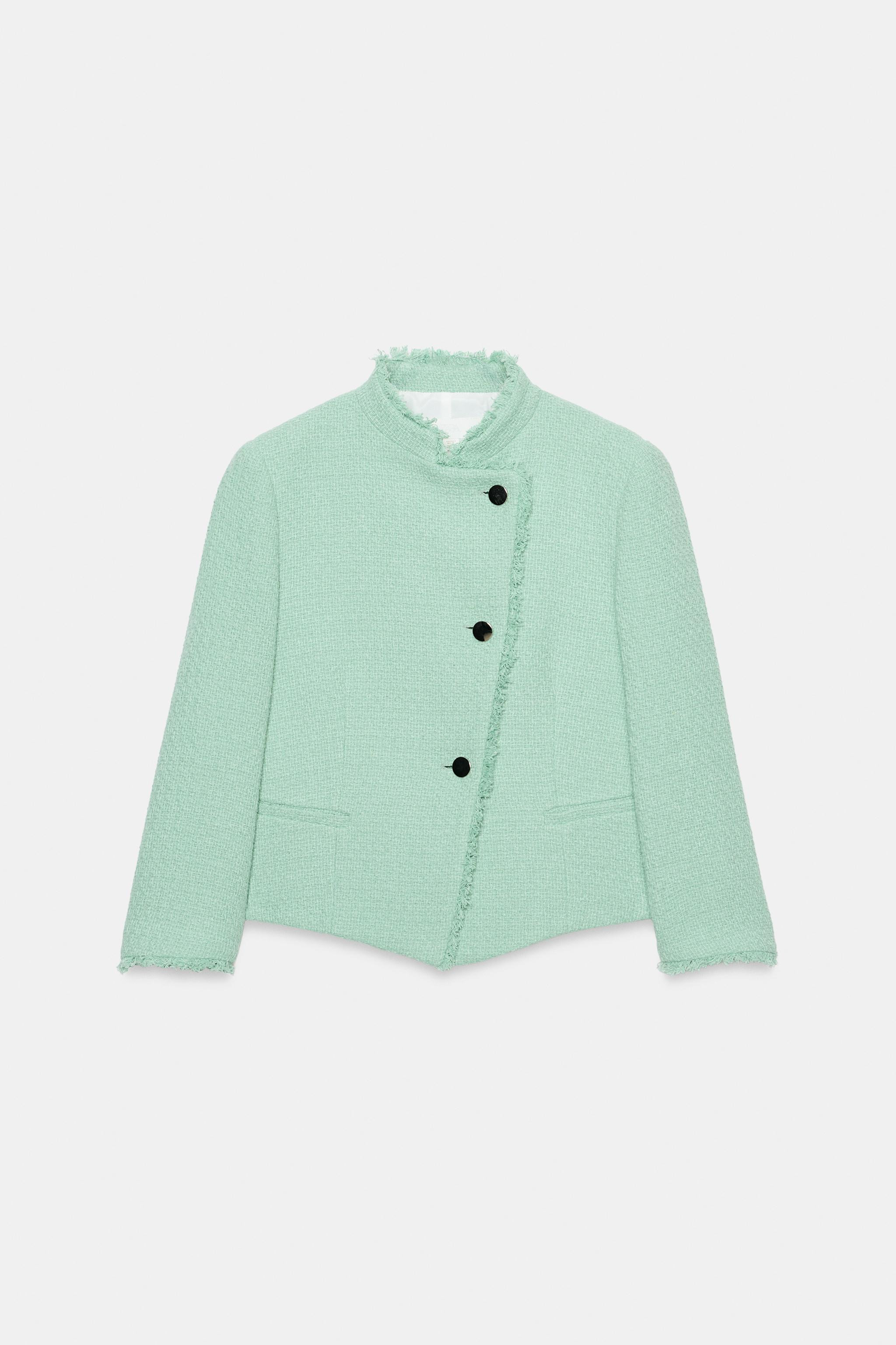 STRUCTURED FRAYED BLAZER | Zara US