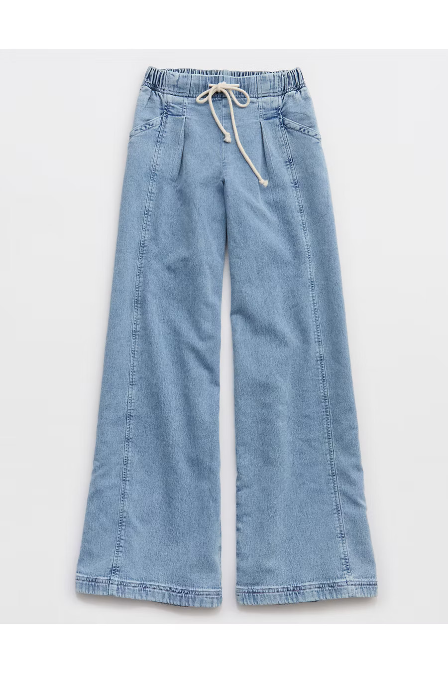 Aerie Daydream Denim Stretch Trouser Women's Medium Indigo Wash XS Long | Aerie