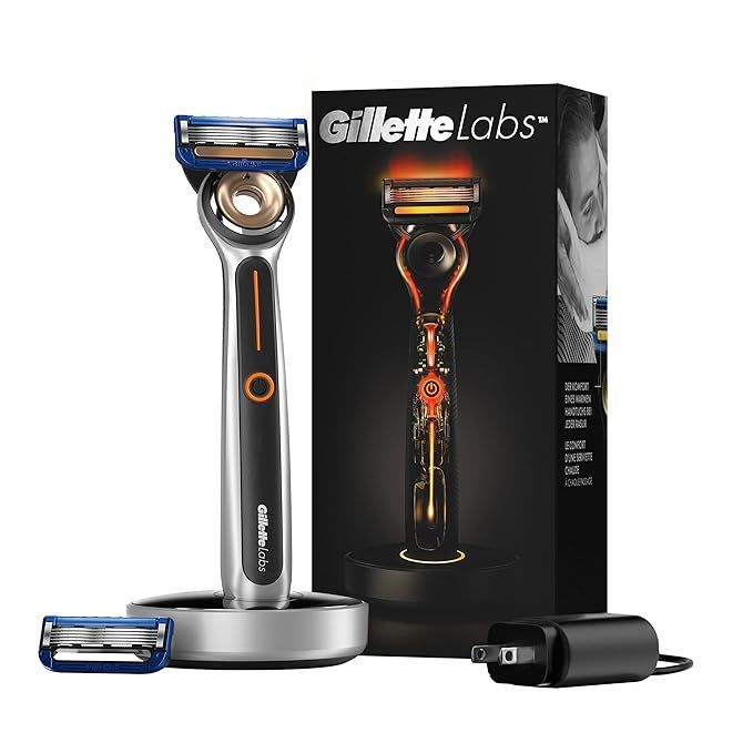 Gillette Heated Razor for Men, Starter Shave Kit by GilletteLabs, 1 Handle, 2 Razor Blade Refills... | Amazon (US)