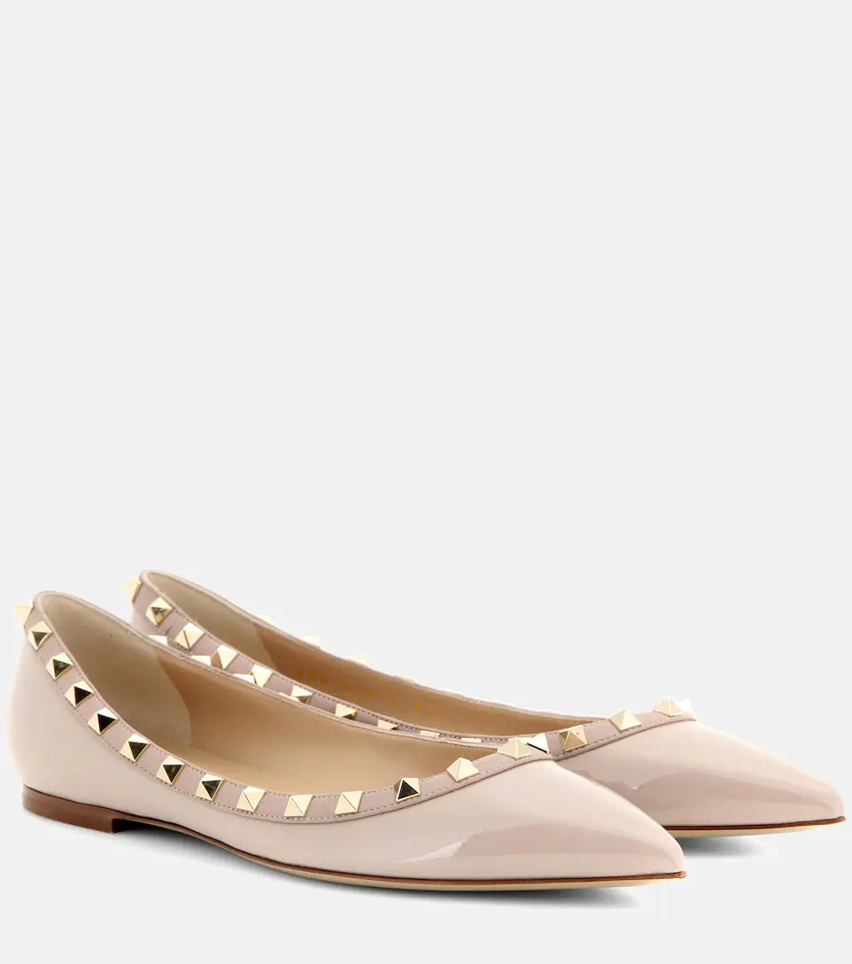 Valentino Garavani Rockstud patent leather ballet flats | Mytheresa (US/CA)
