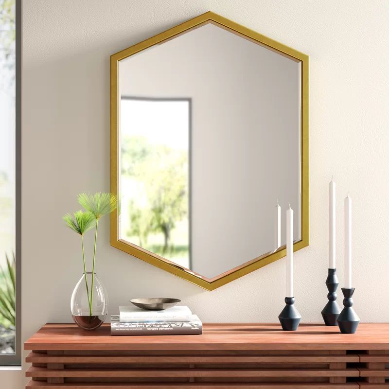 Moira Hexagon Glam Mirror | Wayfair North America
