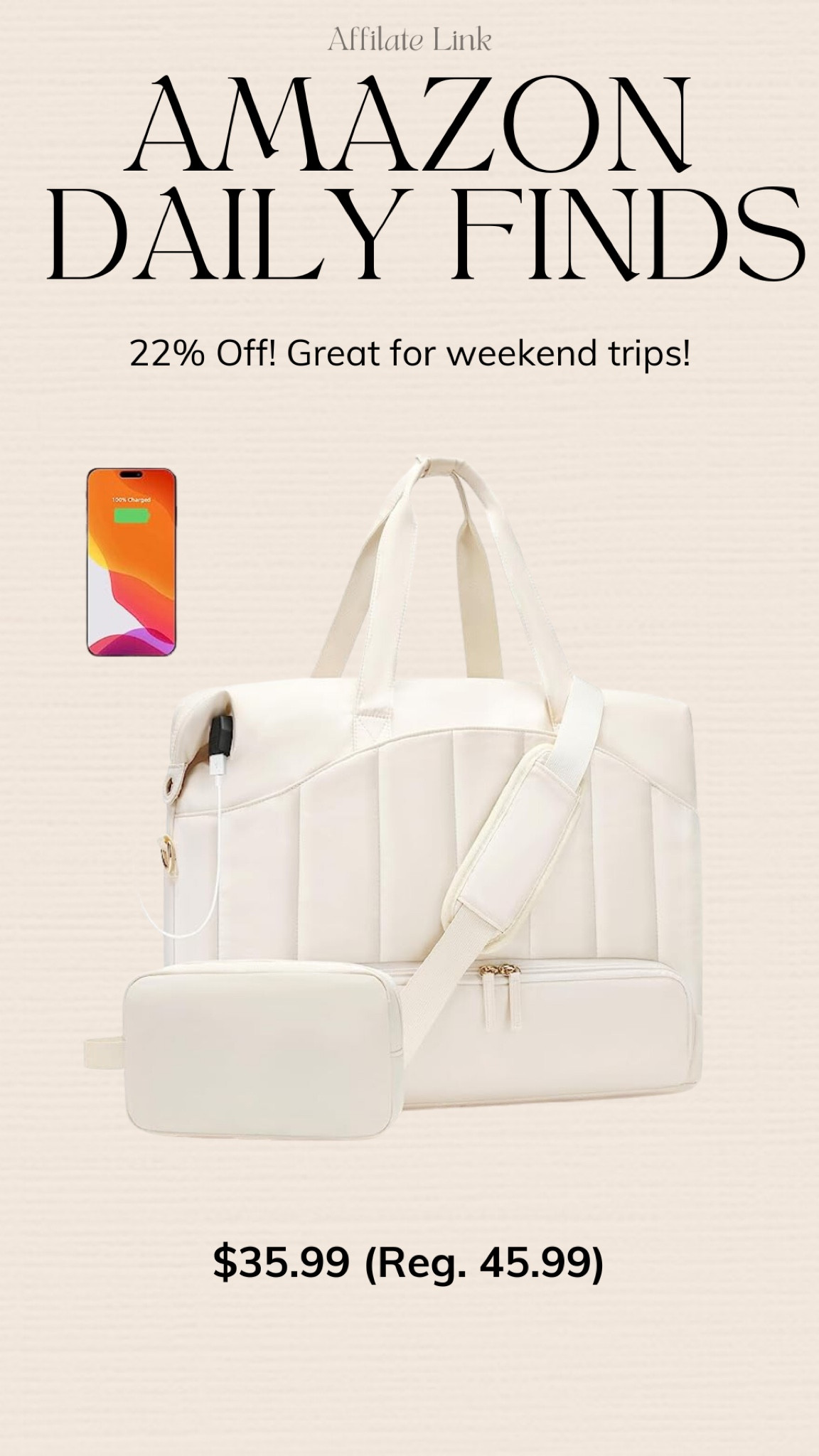 Look for less Beis dupe for weekend travel and carry on!

#LTKsalealert #LTKunder50