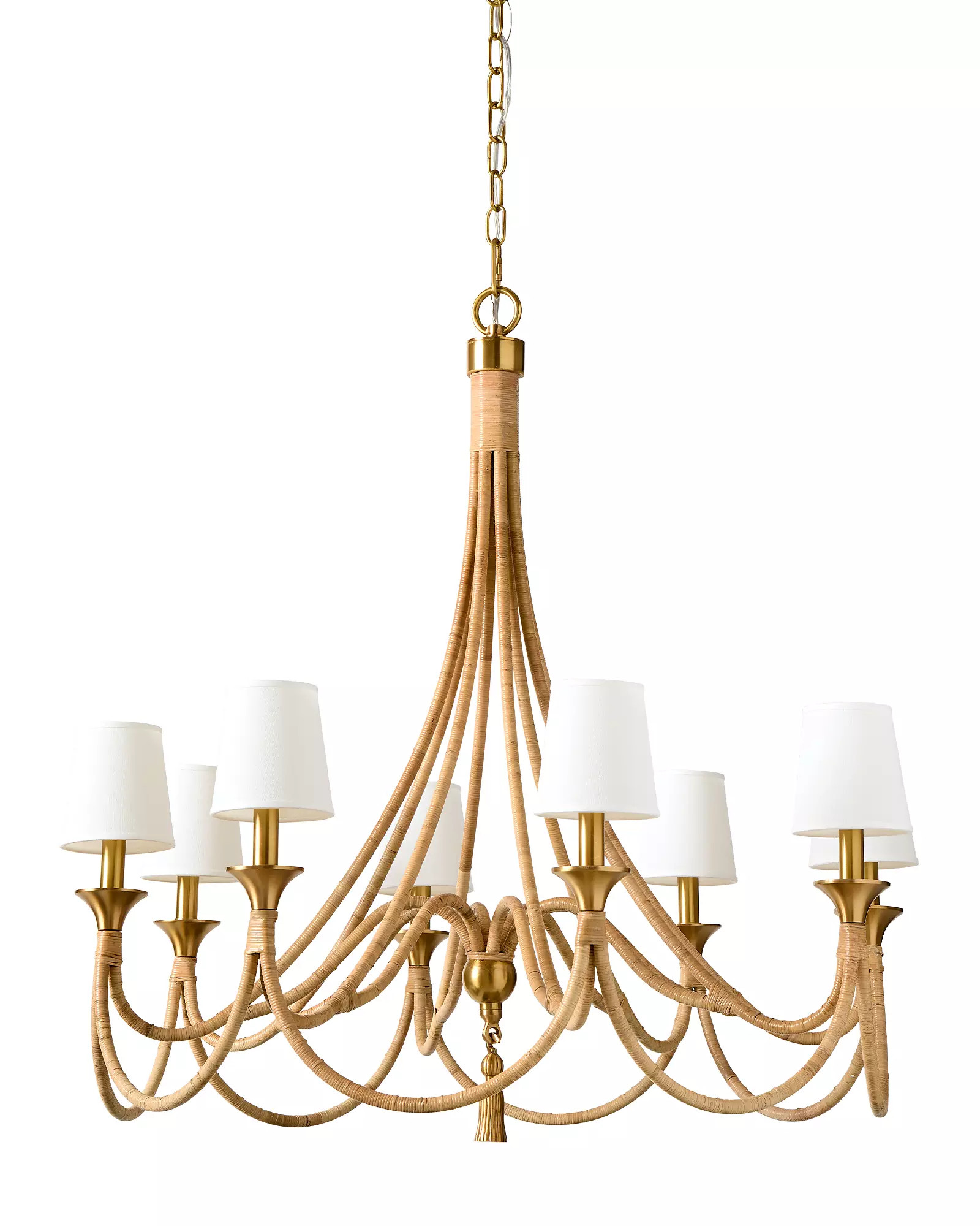 Carneros Rattan Chandelier | Serena and Lily