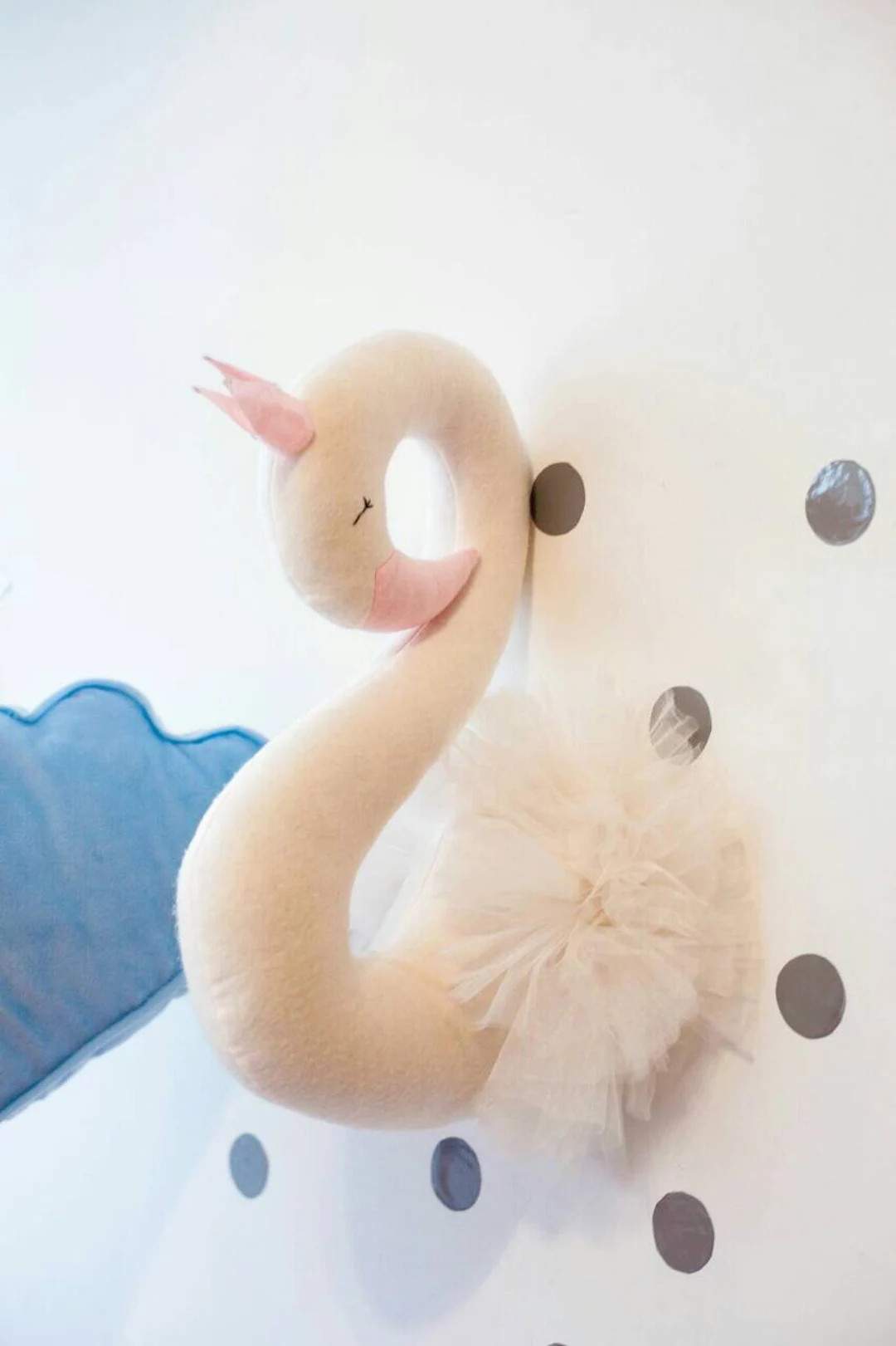 Felt Swan Faux Taxidermy Head: Nursery Wall Decor | Etsy (US)
