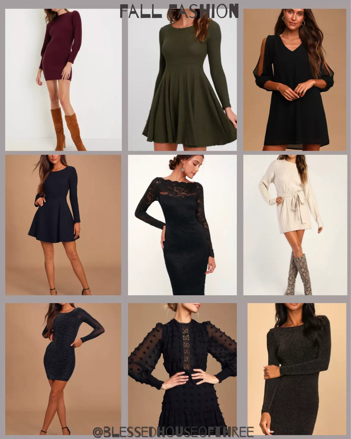 Fit and Fair Olive Green Ribbed Knit Long Sleeve Skater Dress