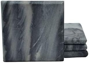 Marble Coasters for Drinks, Set of 4 - Hand Crafted Genuine Marble Coaster for Wine Glass, Coffee... | Amazon (US)