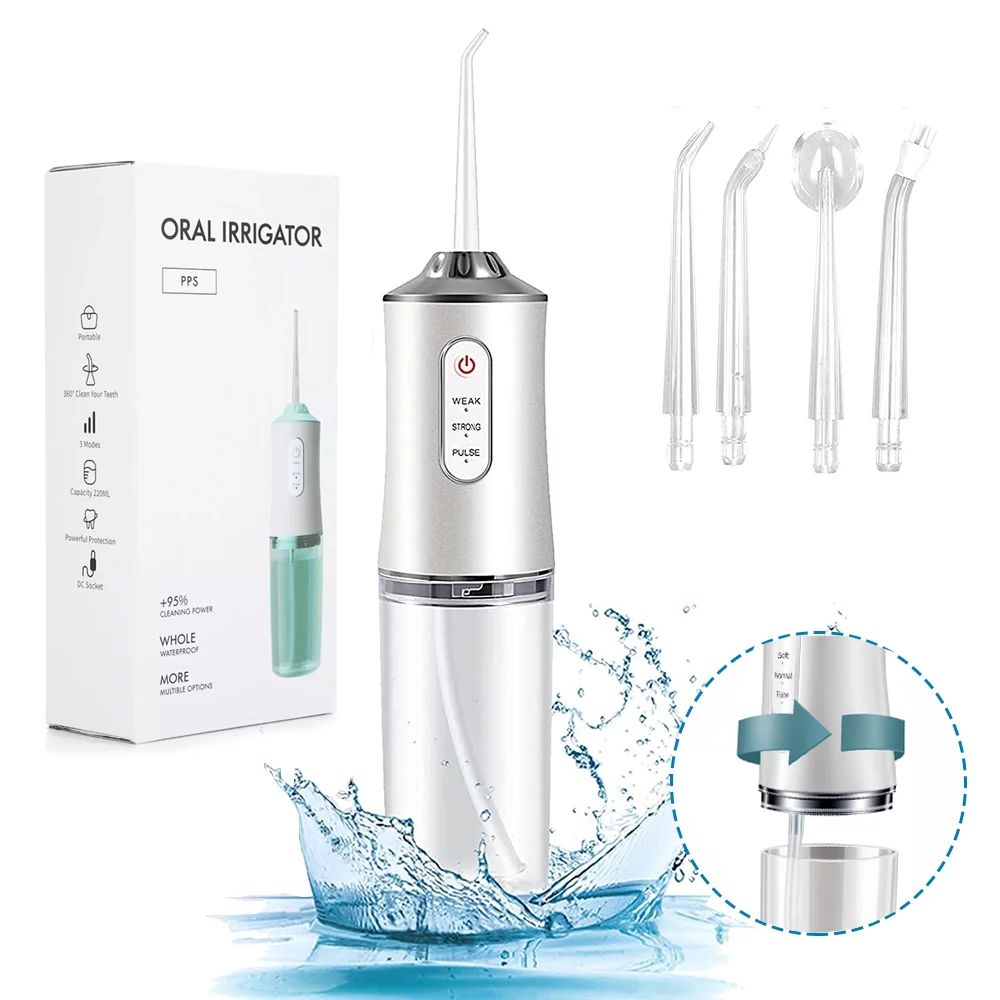 Zacro Portable Water Flosser Cordless Dental Oral Irrigator, IPX7 Waterproof Water Pick Teeth Cle... | Walmart (US)