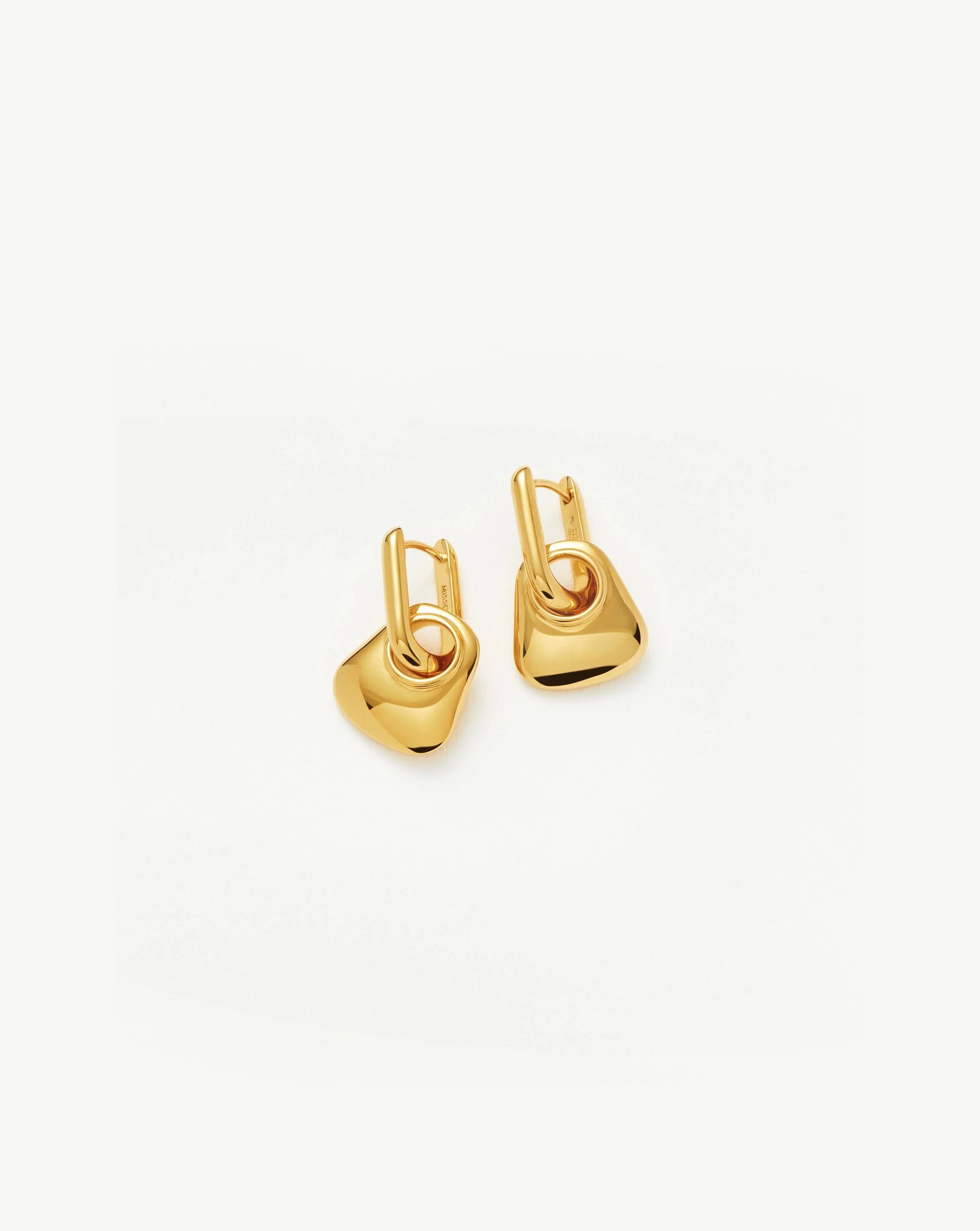 Hera Mini Charm Hoop Earrings | 18ct Gold Plated Earrings | MIssoma UK