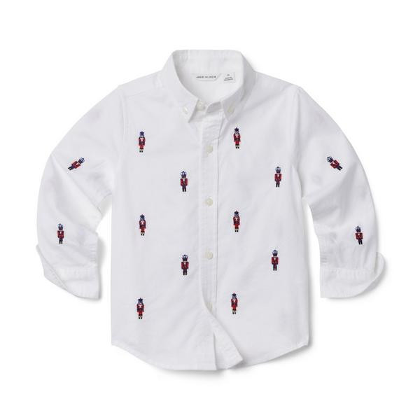 Embroidered Nutcracker Oxford Shirt | Janie and Jack