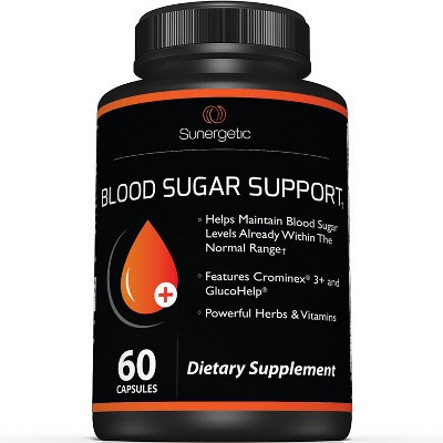 Sunergetic Blood Sugar Support Includes Bitter Melon Extract, Vanadium, Chromium, Cinnamon, & Alpha Lipoic Acid - 60 Capsules | Target