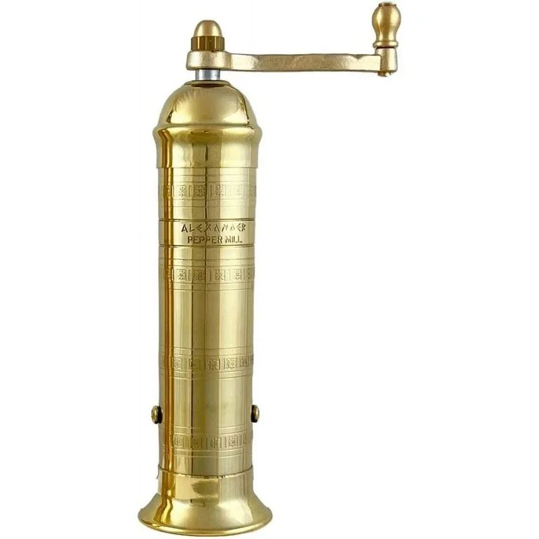 European Brass 8" Pepper Mill Handcrafted Manuel Brass Pepper Spice Mill Adjustable Coarseness & ... | Walmart (US)