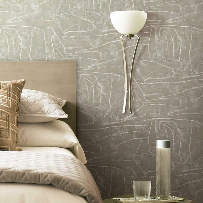 York Wallcoverings Urban Chalk Neutral & Pearl Premium Peel and Stick Wallpaper | Amazon (US)