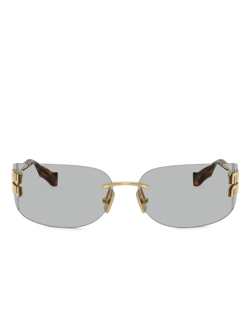 Miu Miu Eyewear MU A51S sunglasses - Gold | Farfetch Global