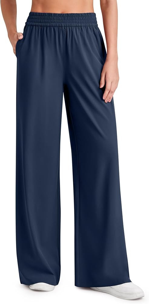 G4Free Chillwhisp Lightweight Flowy Wide Leg Pants Women Elastic Waist Palazzo Pants Summer Beach... | Amazon (US)