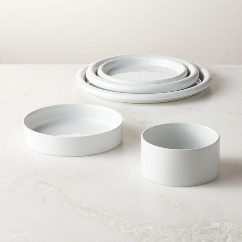 Inge Modern White Dish Set | CB2 | CB2