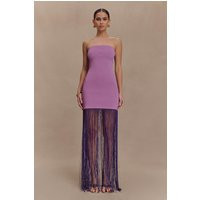 Koah Fringe Bandage Knit Maxi Dress - Purple I MESHKI I Size XXS | MESHKI US