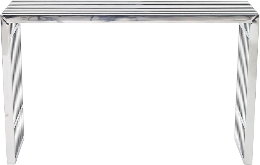 Amazon.com - Modway Gridiron Contemporary Modern Gold Stainless Steel Console Table - Table Bench... | Amazon (US)