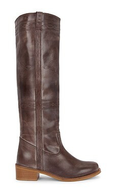 Dico Copenhagen Ann Gaucho With Western Stitching Boot in Dark Brown Escovado from Revolve.com | Revolve Clothing (Global)