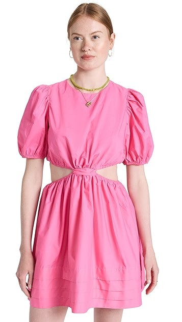 Pleated with Cutout Detail Mini Dress | Shopbop