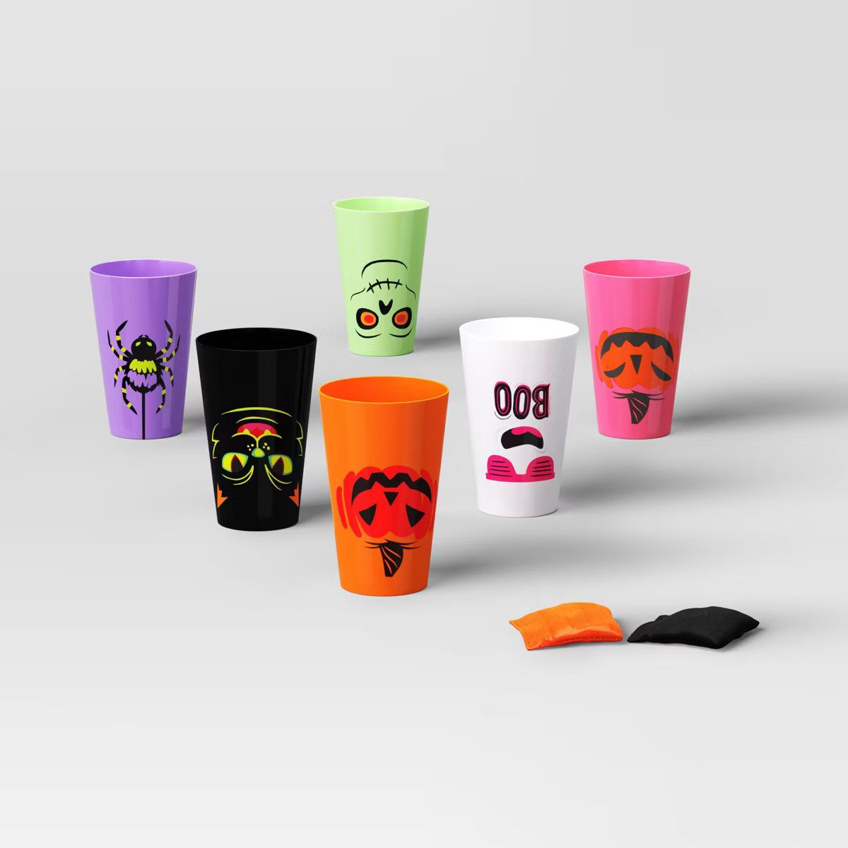 8pc Halloween Party Game Plastic Cup and Bean Bag Toss - Hyde & EEK! Boutique™: No Assembly, 3+... | Target