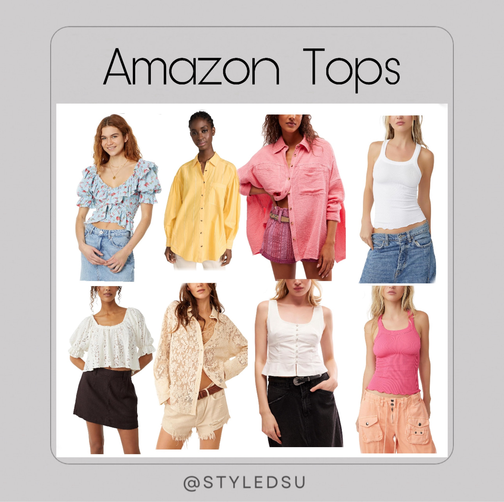 Poplin Bubble Mini Dress. Helsa dresses. Helsa dress. 
Brand: Free People  
Free People Women's Sally Corset Top Solid.
Brand: Free People  
Free People Women's Ribbed Seamless Tank

Free People Women's Cardiff Top. 

Free People Favorite Girl Top - Pure Cotton Construction - Cross-front Design - Smocked Bodice - V-neckline
.
Free People womens In Your Dreams Lace Buttondown. Free People Happy Hour Stripe
Dress. Free People Women's Short Sleeve Sundrenched

Free People Women's Just Jill Maxi

Free People Women's Perfect Storm Midi

Free People Women's Lysette Maxi Dress

Amazon lounge wear. 
Amazon fashion finds. 
Amazon 2024.
Amazon casual fit.
Amazon fashion finds 2024.

Amazon Grey set. Amazon Black two piece set. Amazon Neutral two piece set. 
Grey set. Black two piece set. Neutral two piece set. 
Women's 2 Piece Lounge Sets Summer Outfits Ribbed Knit Tank Tops Wide Leg Pants Pajamas Set Loungewear

Spring Dresses. 
Amazon dresses. Amazon spring dresses. 
Amazon spring dress.
Spring dresses.
Revolve spring finds. Revolve spring tips. 
Spring dresses. Blue dress. Pink dress. Yellow dress. Purple dress. 
Lorelei Dress in Pink Tulle
Steve Madden . 
Amazon fashion finds. 
Amazon dress. 
Amazon viral dress. 
Amazon free people dress. 

Amazon free people sweaters. 
Amazon fashion finds. 
Amazon fall finds. 
Amazon winter finds. 
Free people under $50 
Free people sale. Amazon Prime Day, Amazon Prime Day 2024, Prime Day, #primeday2024
Amazon finds
#primeday #primeday2023 #primedaydeals 
Amazon Prime Day: Ray ban sunnies
Prime Day, Amazon prime day, Amazon finds, Amazon deals
#amazonprime2024
Amazon finds
 #liketkit 
Amazon Finds 
Amazon Essentials 
 #amazonfinds #amazon #amazonfashion #amazondresses #amazoninfluencer #amazonsale #amazondeals #amazondailydeals #amazonnew #amazonprime #fashion #sandals #walmartfinds #homedecor #workwear #sale #kids #onsale #boho ##workwear #summerdress #weddingguest #weddingguestdress #bridesmaid #bridesmaidsdress #brudesmaidsgifts 
Sale. 
Amazon. 
Amazon fashion. 
Amazon finds. 
Amazon blue dress. 


#LTKFindsUnder100 #LTKTravel #LTKxAF