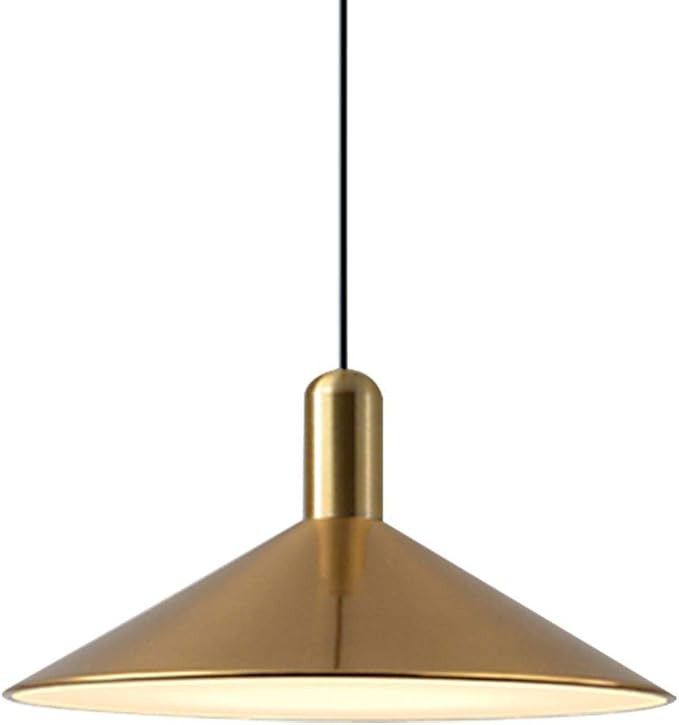 KCO Lighting Mid Century Modern Dome Pendant Light Gold and Black Barn Pendant Light Brass Cone C... | Amazon (US)