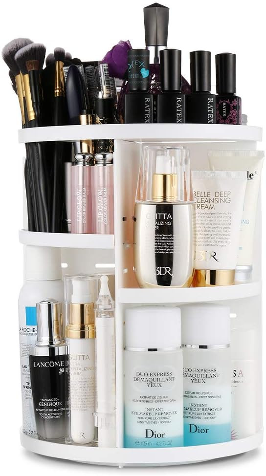 Jerrybox Makeup Organizer, 360 Degree Rotating Vanity Organizer and Cosmetic Storage Display Box,... | Amazon (US)