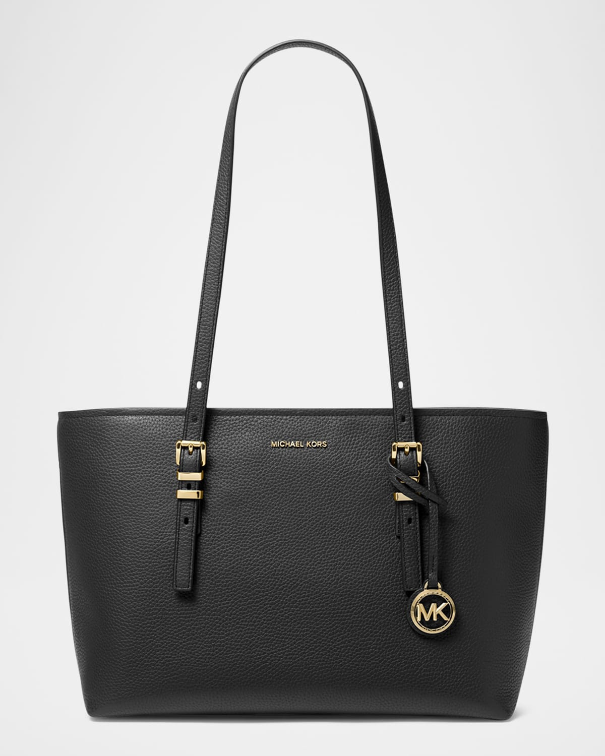 Quinn Medium East-West Leather Tote Bag | Neiman Marcus