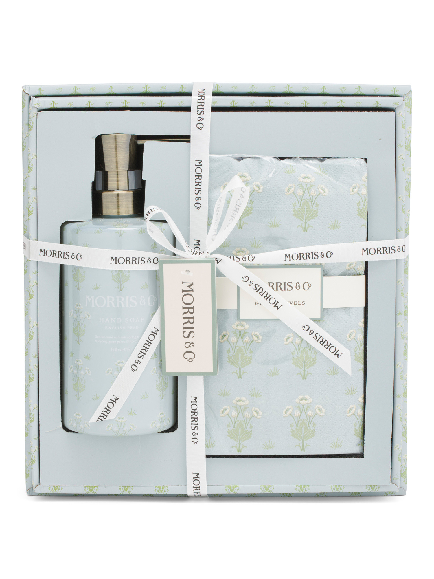 2pc Meadow Sweet Glass Hand Soap And Towels Set | Bath | Marshalls | Marshalls