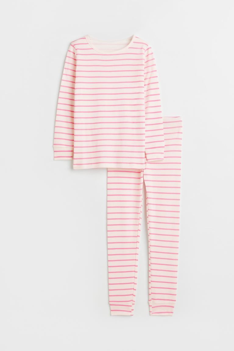 Printed Cotton Jersey Pajamas | H&M (US)