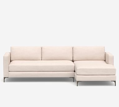Jake Upholstered Sofa Chaise Sectional | Pottery Barn (US)