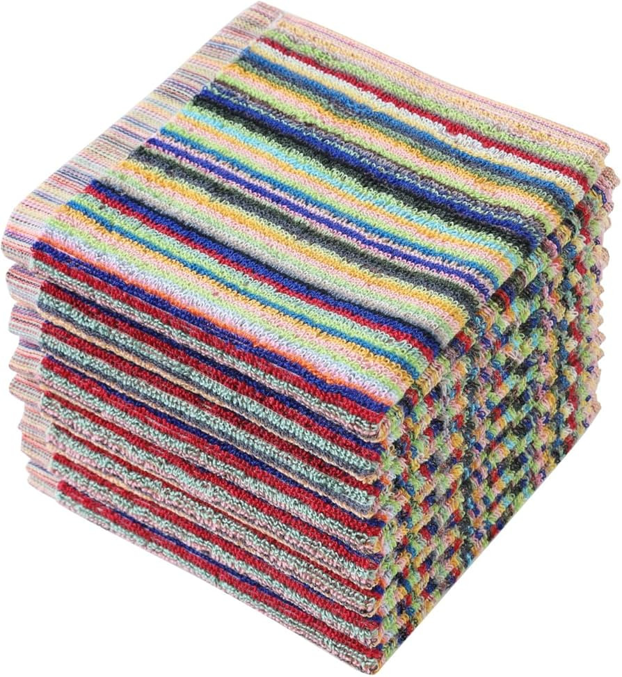 Kitchen Dishcloths for Washing Dishes, Ultra Absorbent Dish Rags, Cotton Cleaning Cloths Pack of ... | Amazon (US)